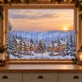  ZAZDROSTKA GOTOWA FIRANA ŚWIĄTECZNA 150X50 CM WOAL BOŻE NARODZENIE 627 - 31404