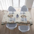 OBRUS PLAMOODPORNY 140X220 CM NA STÓŁ GŁADKI MATOWY GRUBY ŚWIĄTECZNY 631 - 31824