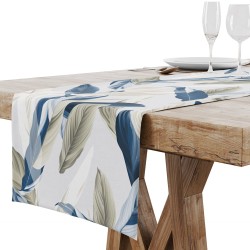 Bieżnik pastelowe pióra 40x180