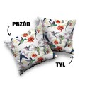 Poszewka dekoracyjna z motywem kwiaty, ptaki 50x50 - 343