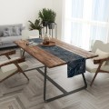 Bieżnik granatowy w  tropikalne liście 40x180 - 3536