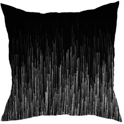 Poszewka ozdobna czarna z motywem geometrycznym 50x50