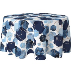 Obrus okrągły 140 z motywem geometrycznym 