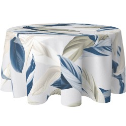 Obrus okrągły 140 z motywem pastelowych piór