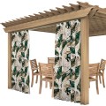 Zasłony ogrodowe w liście monstera do altany tarasu ogrodu 155x220 - 4495