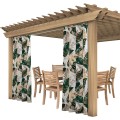 Zasłony ogrodowe w liście monstera  do altany tarasu ogrodu 155x220  przelotki - 4571