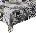 Obrus plamoodporny w tropikalne szare liście 140x220        - 4813