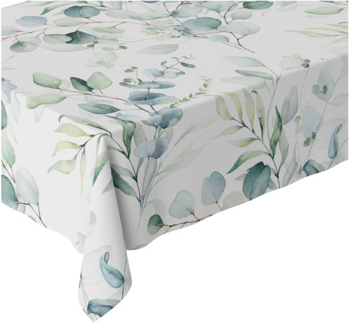 Obrus plamoodporny z motywem delikatnych liści  140x220          - 4849