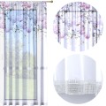 Firana gotowa woal  pastelowe kwiaty 140x250 na żabki  - 4975