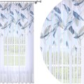 Firana gotowa woal pastelowe pióra 140x250 na żabki      - 5465