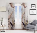 Zasłona półzaciemniająca tropikalne liście  140x250, na taśmie  - 5538