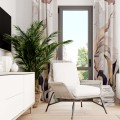 Zasłona półzaciemniająca tropikalne liście  140x250, na taśmie  - 5545