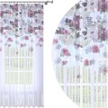 Firana gotowa woal  pastelowe kwiaty 140x250 na żabki    - 6126
