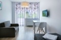 Firana gotowa woal  pastelowe kwiaty 140x250 na żabki    - 6127