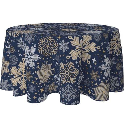 Obrus okrągły 140 z motywem świątecznym  - 6447