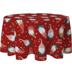 Obrus okrągły 140 z motywem świątecznym  