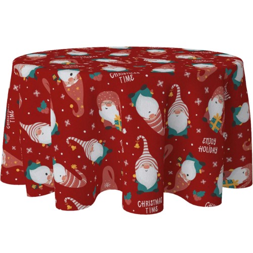 Obrus okrągły 140 z motywem świątecznym   - 6455