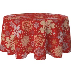 Obrus okrągły 140 z motywem świątecznym