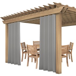 Zasłony ogrodowe szare do altany tarasu ogrodu 155x240 przelotki 