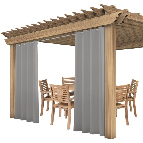 Zasłony ogrodowe szare do altany tarasu ogrodu 155x240 przelotki  - 6564