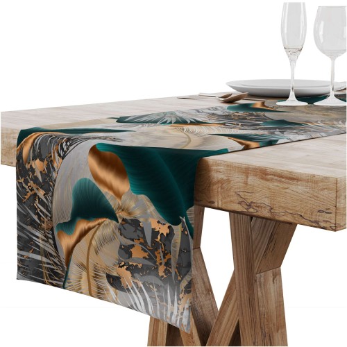 Bieżnik w  tropikalne liście 40x180 - 6598