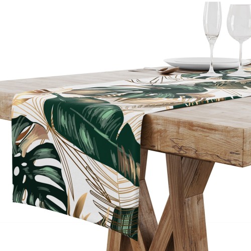 Bieżnik liście monstera 40x220 - 6800