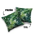 Poszewka dekoracyjna z nadrukiem tropikalnych egzotycznych liści 40x40  - 683