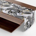Bieżnik w szare liście tropikalne 40x120 - 6884