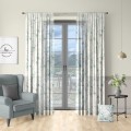 Firana zasłona gotowa biała woal z wzorem delikatne liście 140x250 - 7085