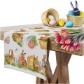 Bieżnik biały z motywem wielkanocnym 40x220 - 7334
