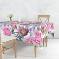 Obrus plamoodporny różowe kwiaty 140x220 - 7510