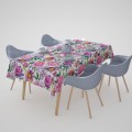 Obrus plamoodporny różowe kwiaty 140x220 - 7512