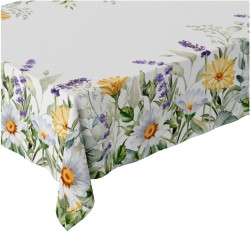 Obrus plamoodporny z motywem kwiatowym 140x240