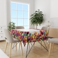 Obrus plamoodporny z motywem kwiatowym 140x220  - 7601