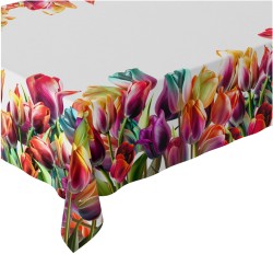 Obrus plamoodporny z motywem kwiatowym 140x240
