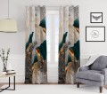 Zasłona półzaciemniająca tropikalne liście 140x250, przelotki - 8032