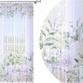 Firana gotowa woal delikatne liście  140x250 na żabki     - 8473