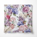 Poszewka dekoracyjna  z motywem kwiatowym, pastelowe kwiaty 40x40 WELUR - 8620
