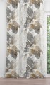 Zasłona półzaciemniająca z nadrukiem  liści, 140x250 cm, na taśmie - 86