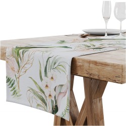 Bieżnik z motywem tropikalnych liści 40x180