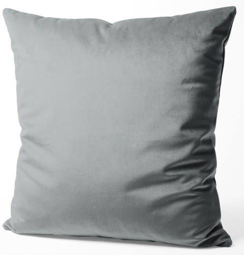 Welwetowa szara poszewka 40x40 - 931