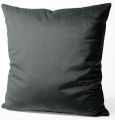 Welwetowa szara poszewka  40x40 - 937
