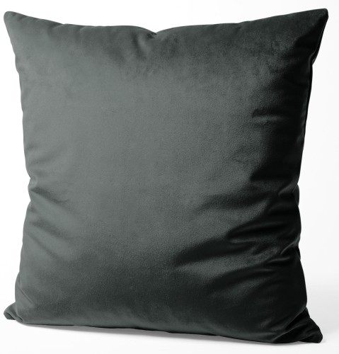 Welwetowa szara poszewka  40x40 - 937
