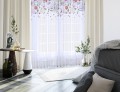 Firana gotowa woal  motyw kwiatowy  140x250 na żabki     - 9839