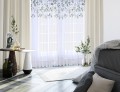 Firana gotowa woal delikatne liście 140x250 na żabki      - 9870
