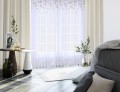 Firana gotowa woal delikatne liście 140x250 na żabki   - 9903